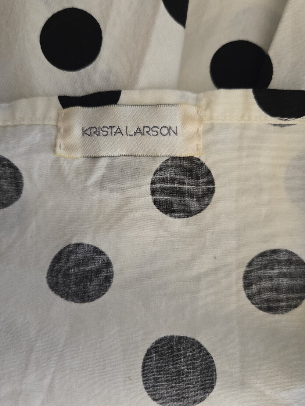 Krista Larson Polka Dot Tiered Asymmetrical Dress - Lagenlook One Size - Picture 8 of 9